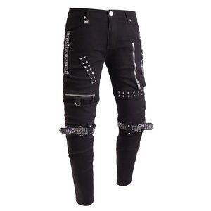 Barocco Black studded Jeans NWT